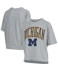 Pressbox Women's Gray Michigan Wolverines Nelson T-Shirt