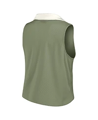 Fanatics Women's Olive Atlanta Braves Studio Wellness V-Neck Tank Top