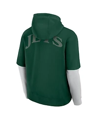 Fanatics Men's and Women's Green New York Jets Sleek Elements Pullover Hoodie