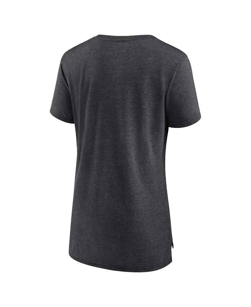 Fanatics Women's Heather Charcoal Charlotte Hornets League Leader Tri-Blend T-Shirt
