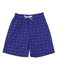 Wes & Willy Big Boys and Girls Royal Buffalo Bills Fleur Swim Trunks