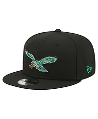 New Era Men's Black Philadelphia Eagles 9FIFTY Snapback Hat