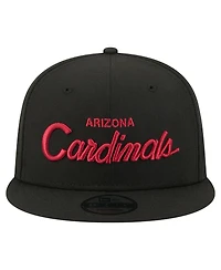 New Era Men's Black Arizona Cardinals Core Team Script 9FIFTY Snapback Hat