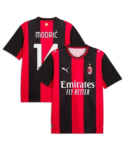 Puma Men's Luka Modric Black/Red Ac Milan 2026/27 Home Replica Jersey