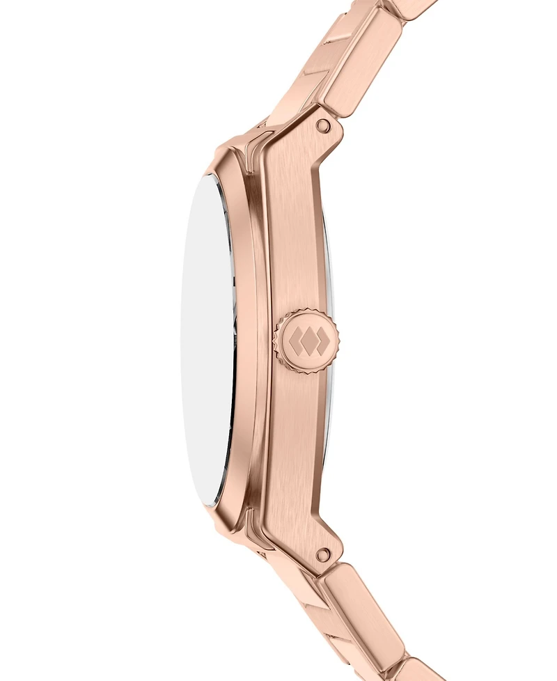 Fossil Women's Everett Three-Hand Rose Gold-Tone Stainless Steel Watch 27mm