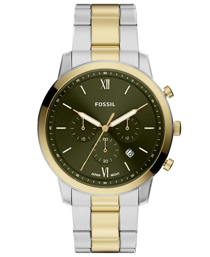 Fossil Men's Neutra Chronograph Two-Tone Stainless Steel Watch 44mm