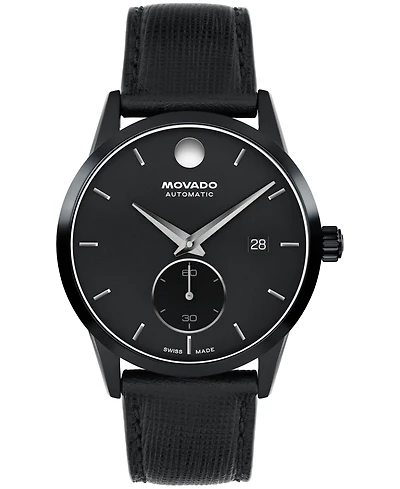 Movado Men's Museum Taga Swiss Automatic Leather Watch 40mm