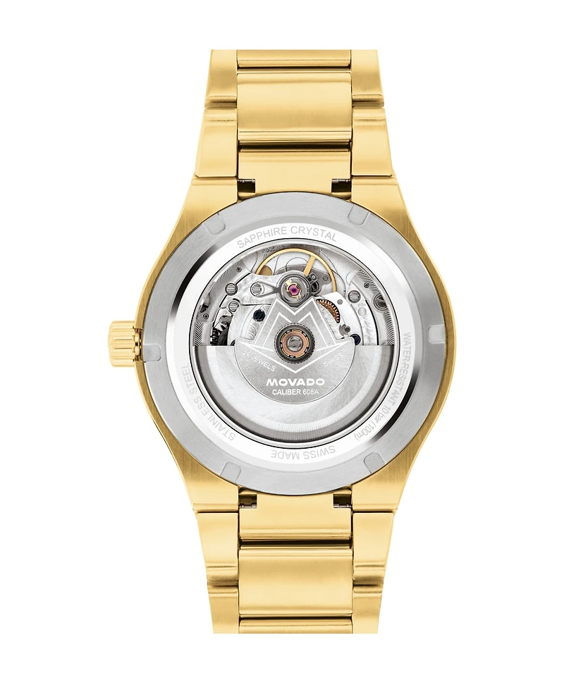 Movado Men's Museum Imperiale Automatic Swiss Automatic Light Yellow Pvd Steel Watch 40mm