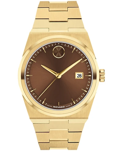Movado Men's Bold Quest Swiss Quartz Ionic Plated Light Yellow Gold Steel Watch 40mm