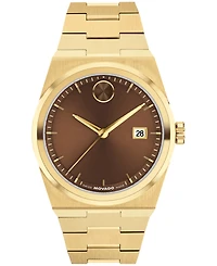 Movado Men's Bold Quest Swiss Quartz Ionic Plated Light Yellow Gold Steel Watch 40mm
