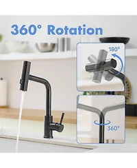 Phying 360degree(s) Rotation Pull-Down Kitchen Faucet with 3 Spray Modes