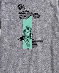 Airwaves Men's The Mandalorian & Grogu Spaceship Graphic T-Shirt