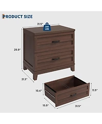 gaomon Farmhouse Lateral File Cabinet 2 Deep Drawers, Large Filing Storage
