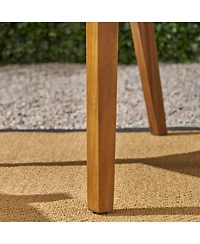 Clihome 2Pieces Outdoor Dining Chairs with Cushions Acacia Wood Patio