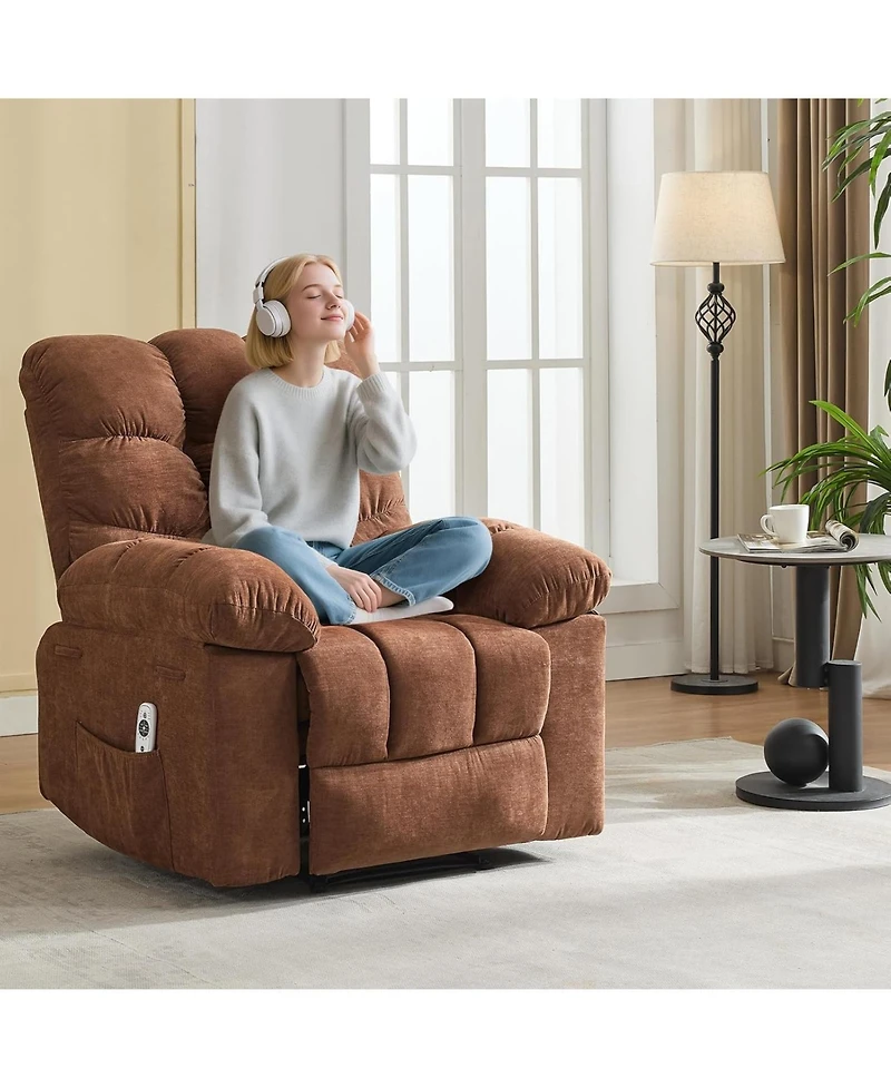 gaomon Recliner Chair, Wide Rocker Chair, Rocking Chair with Massage and Heat