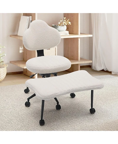 gaomon 360degree(s) Swivel Meditation Kneeling Chair with Wheels, Cross Legged Office Chair