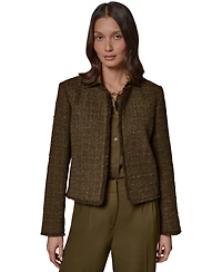 Donna Karan New York Petite Cropped Open-Front Jacket