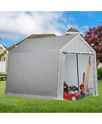 gaomon 13x20 Feet Heavy Duty Outdoor Carport Canopy, 180G Double-Coated Pe, Roll-Up Zipper Door, Removable Sidewalls