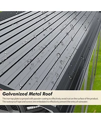 gaomon 12x20 Metal Carport, Heavy Duty Carport, Shelter with Galvanized Metal Roof and Updated Frame, Car Canopy Garage for Car, Pickup