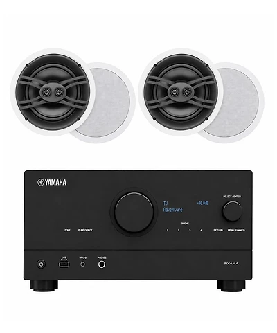 Yamaha Rx-V4A 5.2-Channel Av Receiver with In-Ceiling Speakers