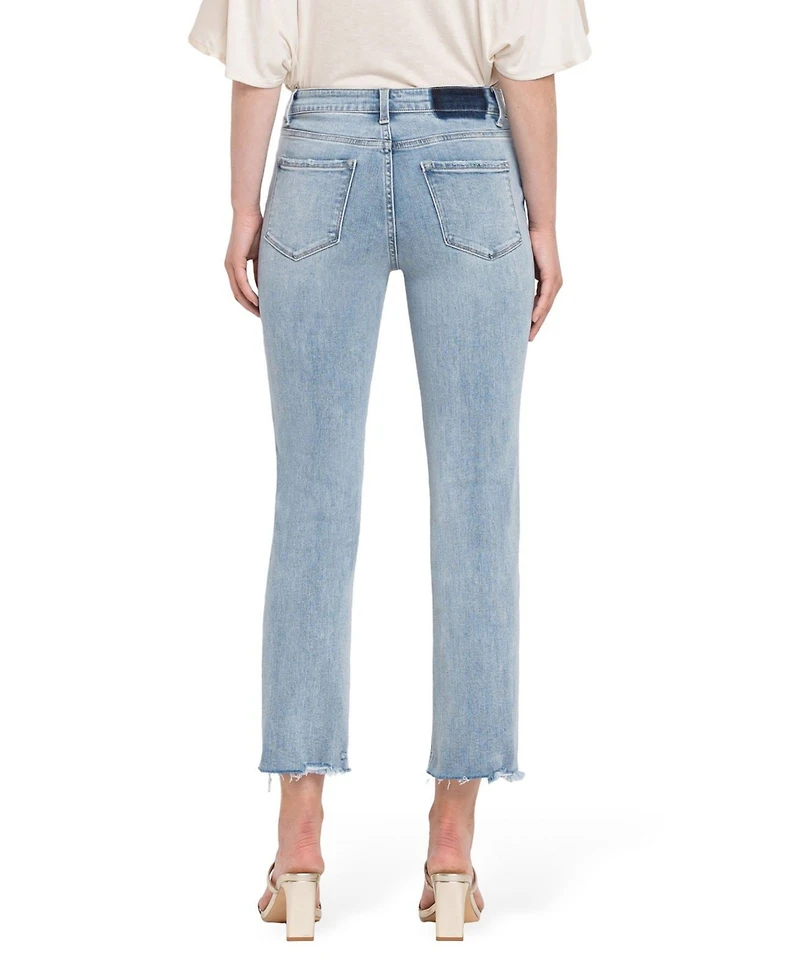 Flying Monkey Women's High Rise Crop Straight Jeans