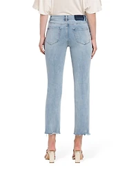 Flying Monkey Women's High Rise Crop Straight Jeans