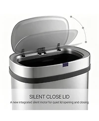 Mega Casa 18-Gallon Motion Sensor Trash Can with 26 Trash Bags, Rectangular Waste Sorting Bin with Dual Split Rings