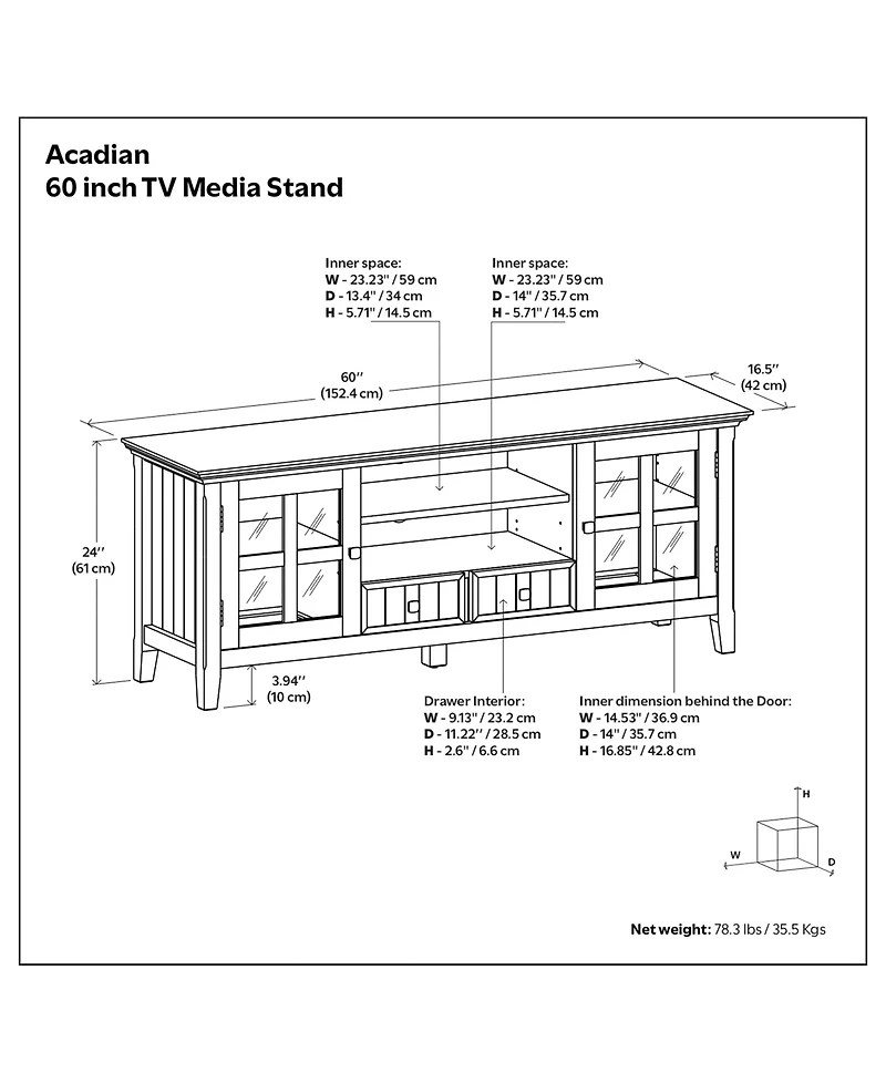 Acadian 60" Tv Stand