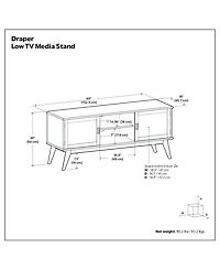 Kentler Mid Century Low Tv Media Stand