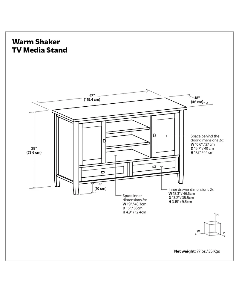 Warm Shaker Tv Stand