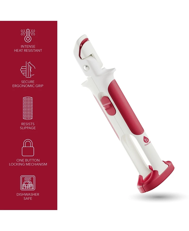 Pursonic Dual-Pack 2-in-1 Intense Heat Resistant Kitchen Safety Clip and Clamp