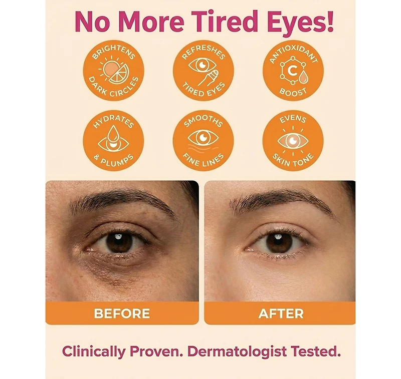 Lovery Korean Skincare Vitamin C Eye Roller Serum - Hydrating Under Eye Treatment
