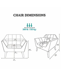 Ink+Ivy Newport 37" Tufted Lounge Chair