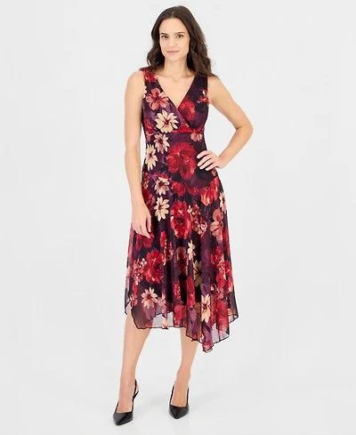 Connected Women's Floral Asymmetrical Dress