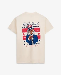 Image One Men's Cream Auburn Tigers Uncle Sam Mascot T-Shirt