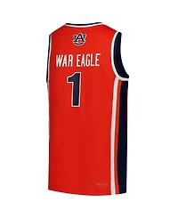Nike Big Boys and Girls 1 Orange Auburn Tigers Replica Basketball Jersey