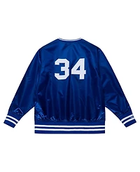 Mitchell & Ness Men's and Women's Fernando Valenzuela Royal Los Angeles Dodgers 1986 Authentic Satin Pullover Jacket