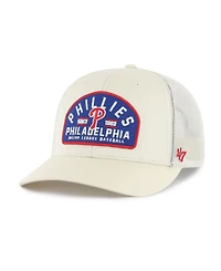 '47 Brand Men's Cream Philadelphia Phillies Leland Adjustable Trucker Hat