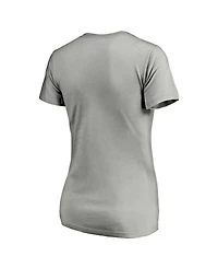 Logo Athletic Women's Gray Boston Red Sox V-Neck T-Shirt