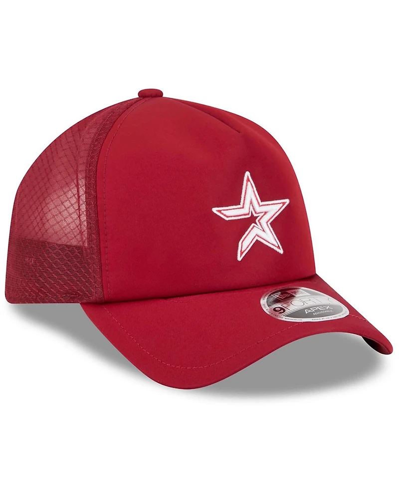 New Era Men's Red Houston Astros 2026 Batting Practice Alternate Apex 9FORTY Adjustable Hat