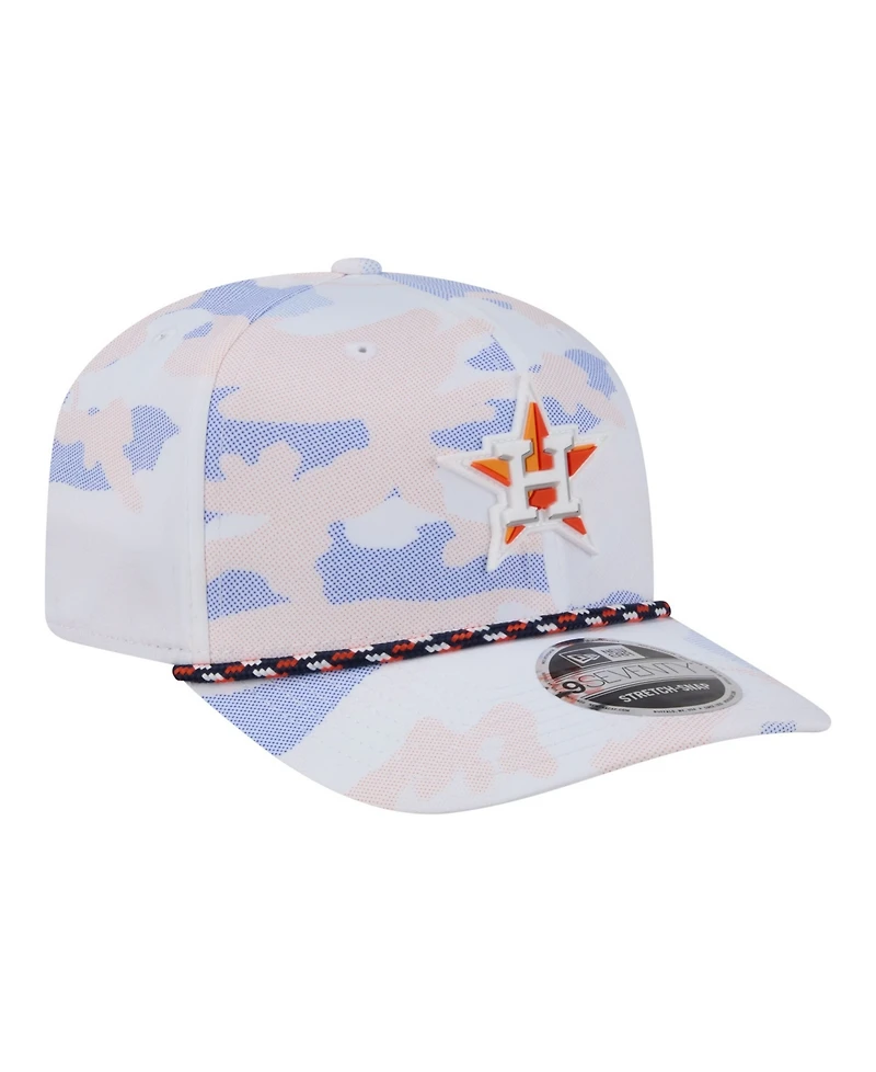 New Era Men's White Houston Astros Camo Rope 9SEVENTY Adjustable Hat