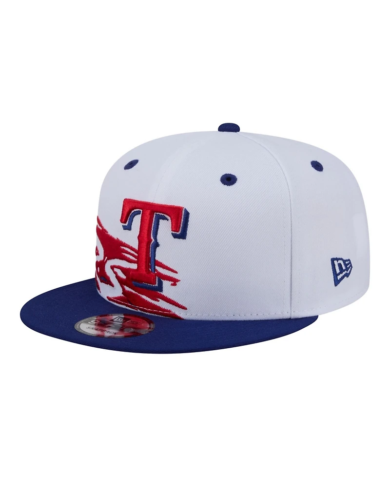 New Era Men's White Texas Rangers Swept 9FIFTY Snapback Hat