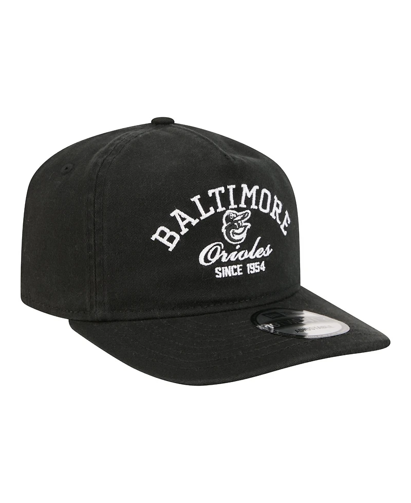 New Era Men's Black Baltimore Orioles Stacked 19TWENTY Adjustable Hat