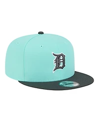 New Era Men's Turquoise/Charcoal Detroit Tigers Two-Tone Color Pack 9FIFTY Snapback Hat