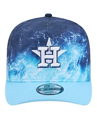 New Era Men's Light Blue Houston Astros Deep Water Pre-Curved 9FIFTY A-Frame Snapback Hat