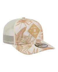 New Era Men's Tan Detroit Tigers Tonal Palm Coolera 9SEVENTY Adjustable Trucker Hat
