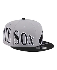 New Era Men's Gray/Black Chicago White Sox Stretched Two-Tone 9FIFTY Adjustable Hat