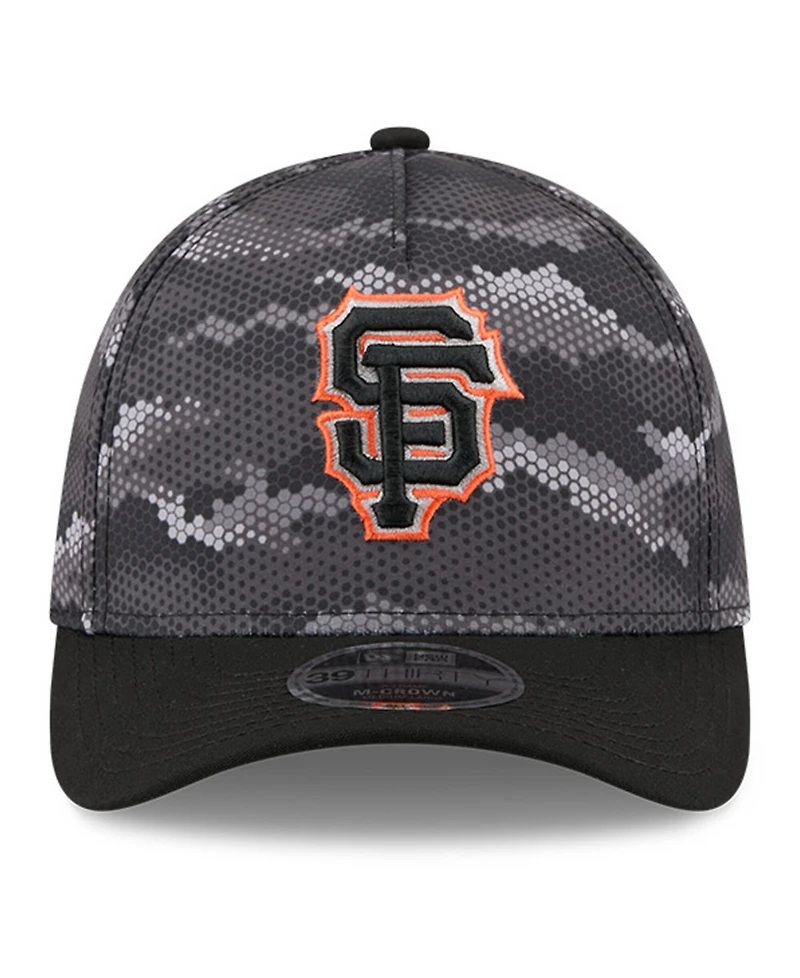 New Era Men's Black San Francisco Giants Camo 39THIRTY A-Frame Flex Hat
