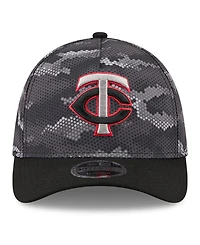 New Era Men's Black Minnesota Twins Camo 39THIRTY A-Frame Flex Hat