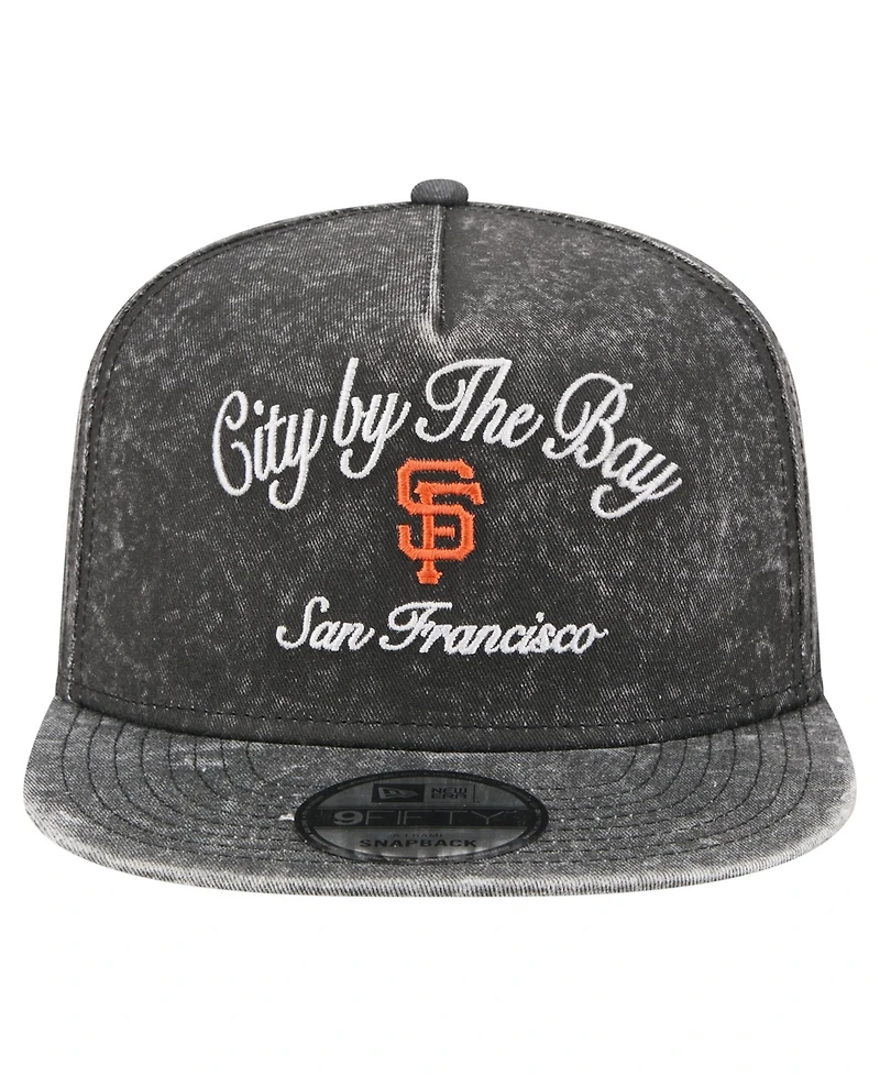 New Era Men's Black San Francisco Giants City Slogan A-Frame 9FIFTY Snapback Hat
